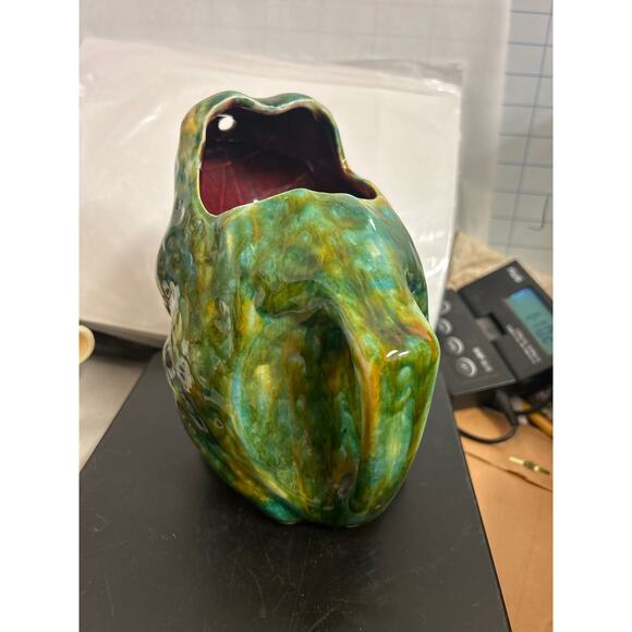 Vintage Majorca frog pitcher open mouth MADE IN France 7” - Picture 4 of 5